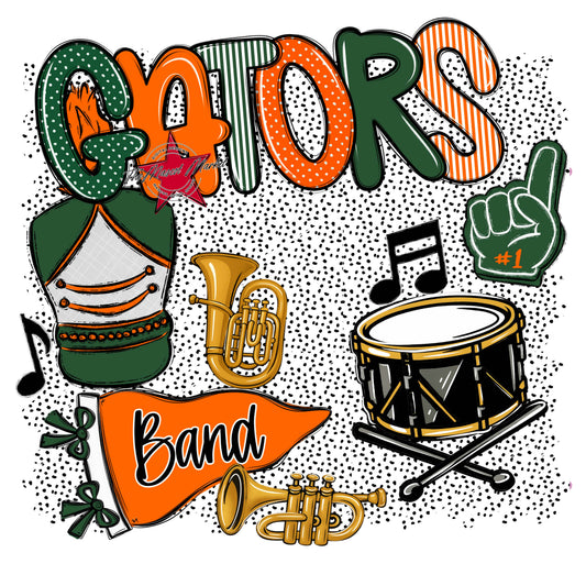 Gators Band Spirit-Green & Orange