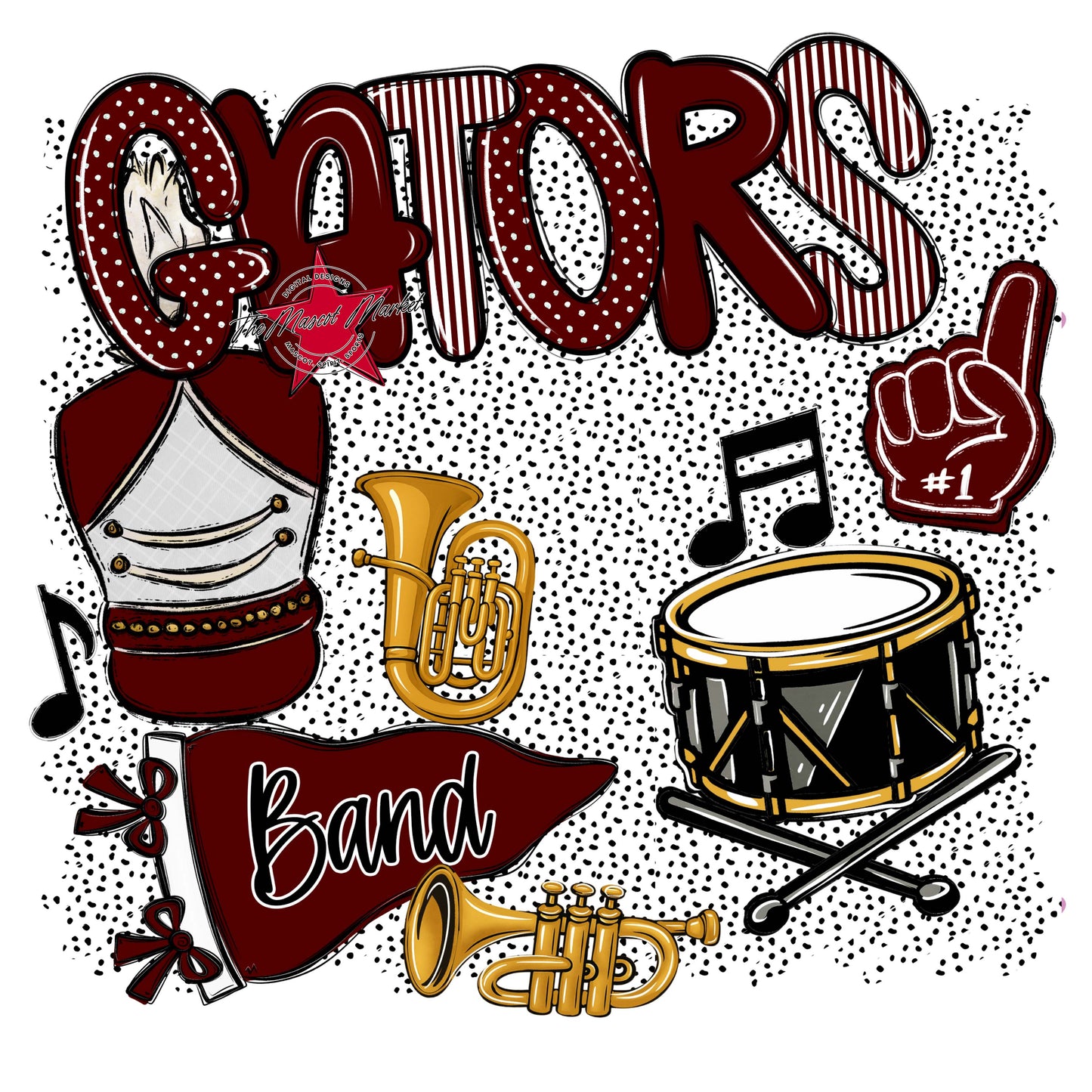 Gators Band Spirit-Maroon
