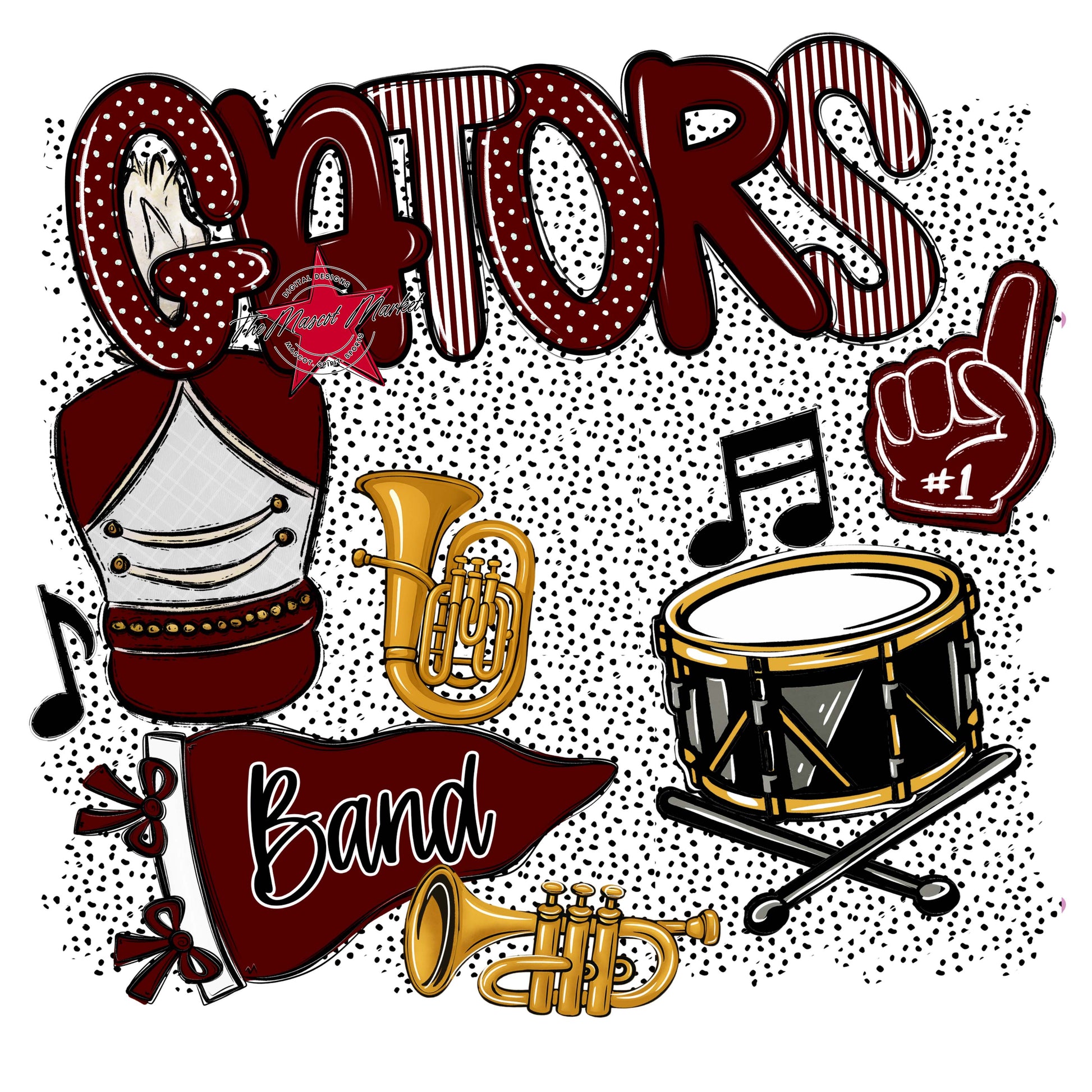 Gators Band Spirit-Maroon