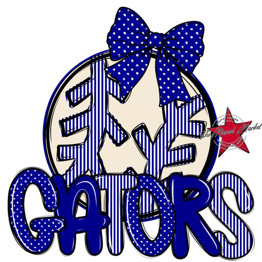 Gators Baseball-Softball Spirit Design-Blue