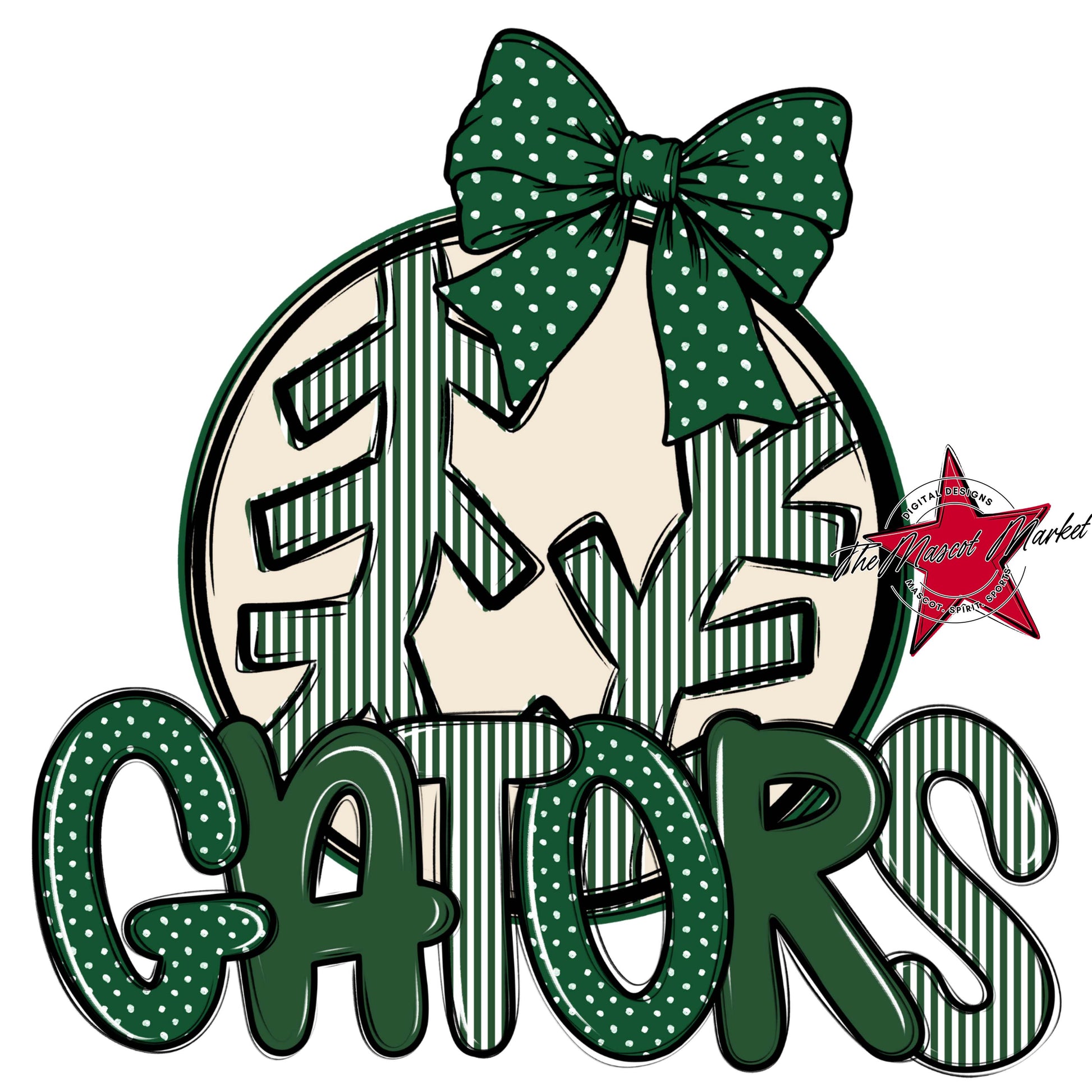 Gators Baseball-Softball Spirit Design-Green