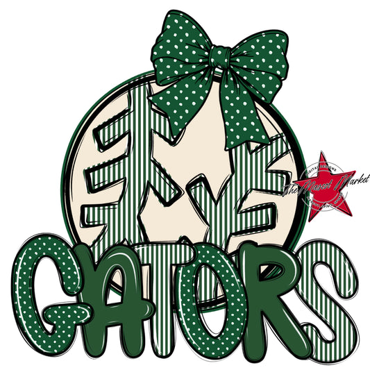 Gators Baseball-Softball Spirit Design-Green