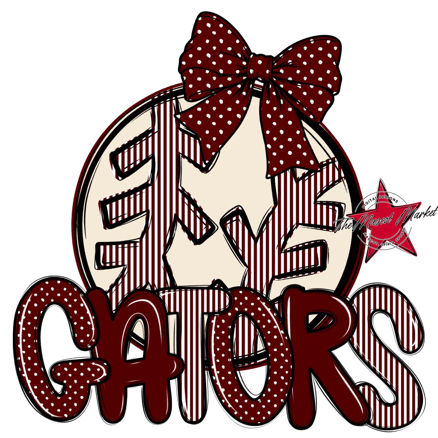Gators Baseball-Softball Spirit Design-Maroon