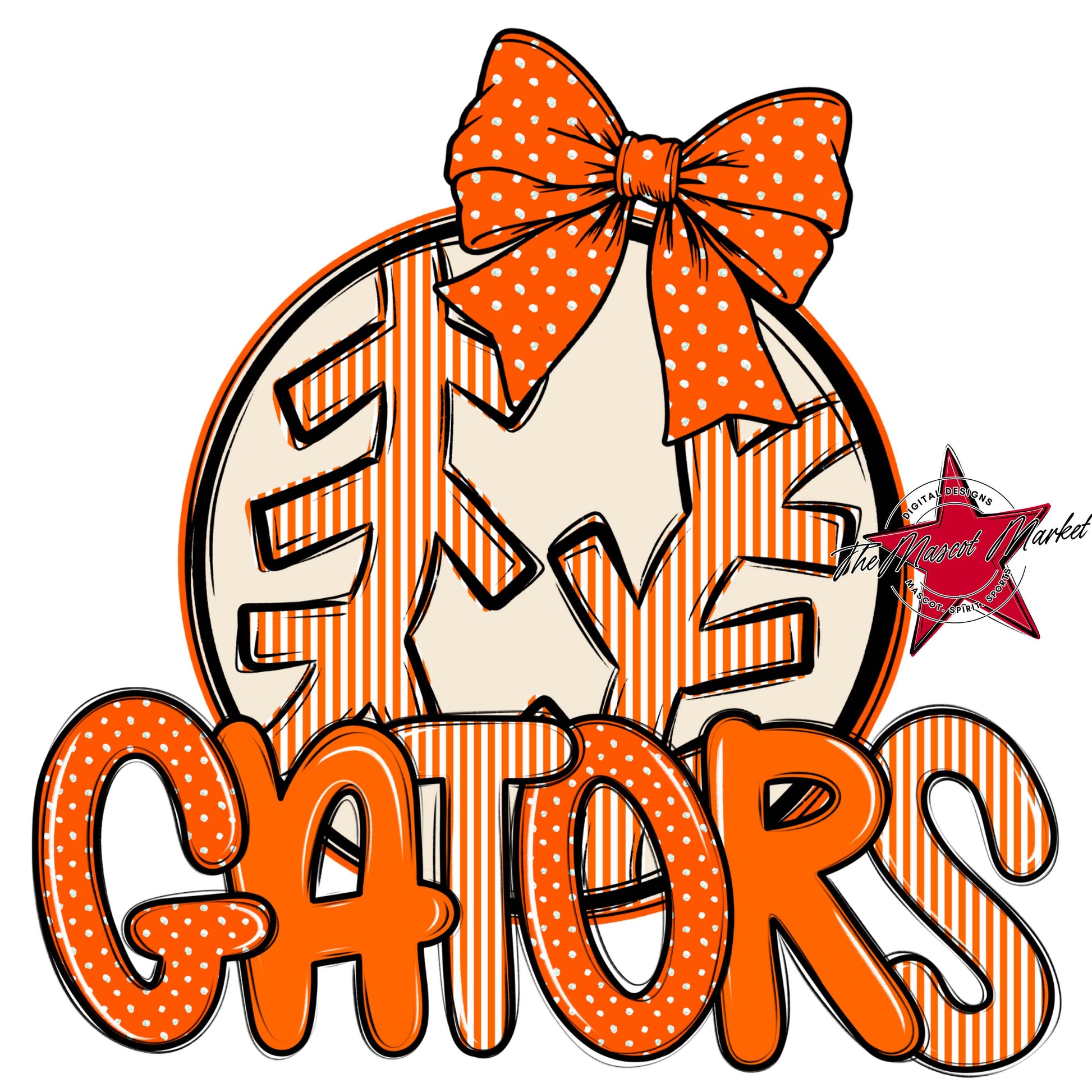 Gators Baseball-Softball Spirit Design-Orange