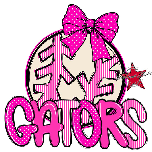 Gators Baseball-Softball Spirit Design-Pink