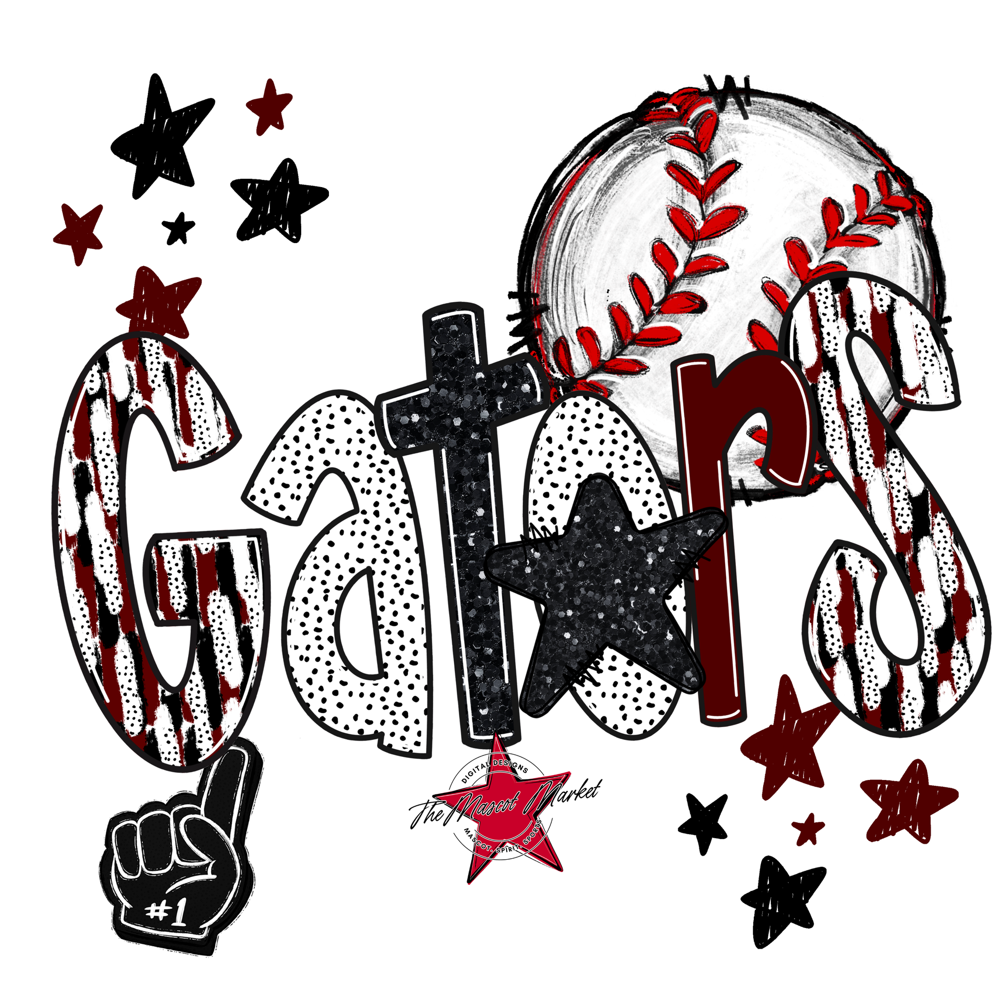 Gators Baseball Scrape-Maroon