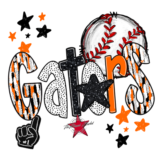 Gators Baseball Scrape-Orange