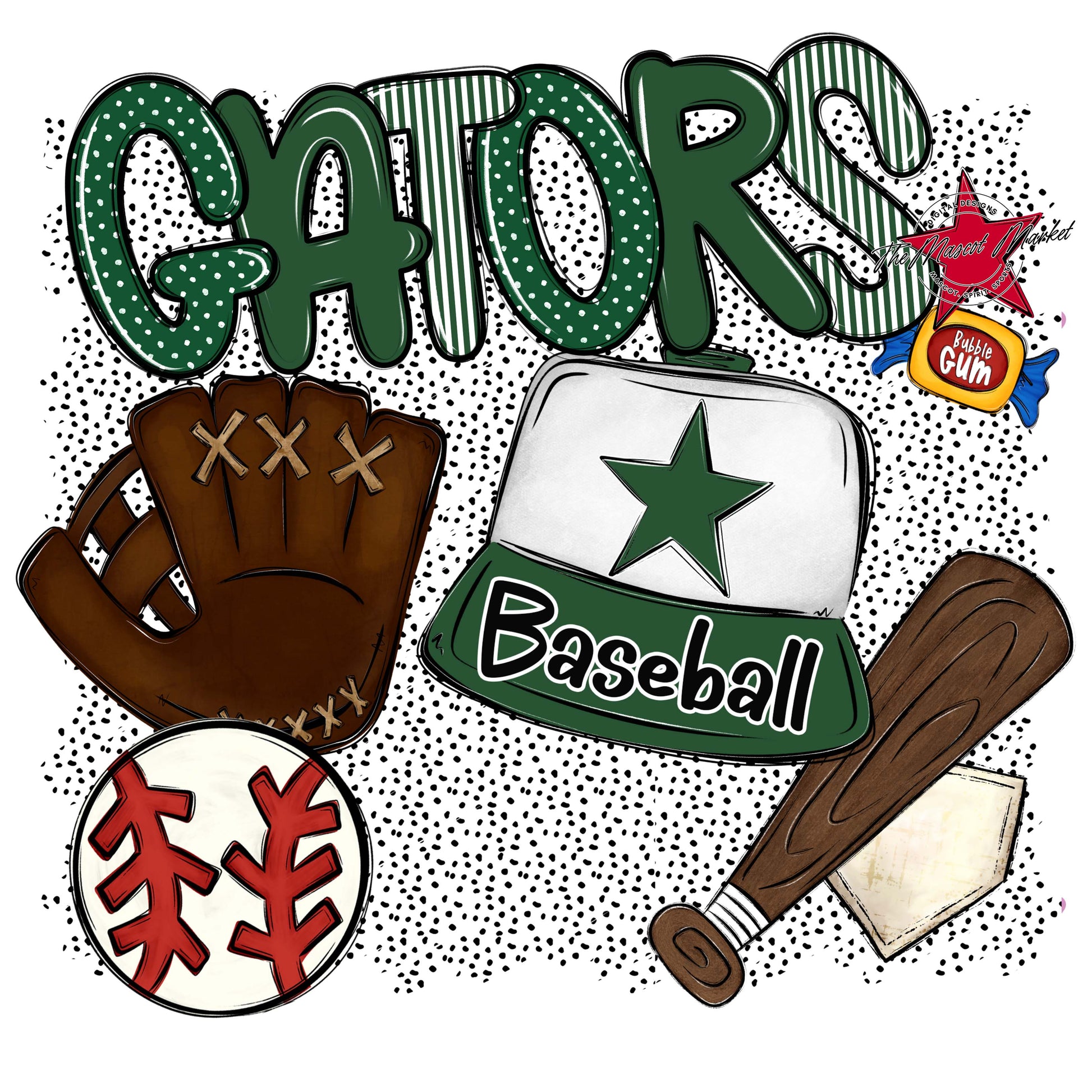 Gators Baseball Spirit-Green