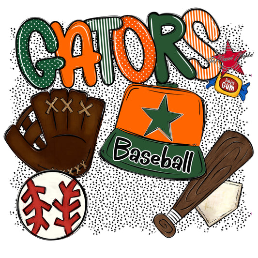 Gators Baseball Spirit-Green & Orange