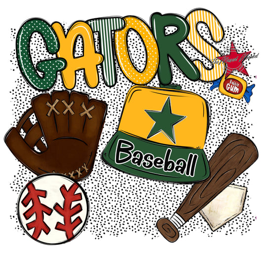 Gators Baseball Spirit-Green & Yellow