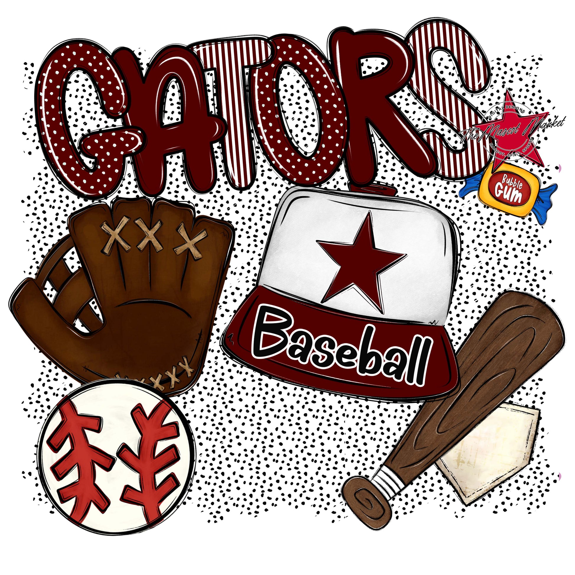 Gators Baseball Spirit-Maroon