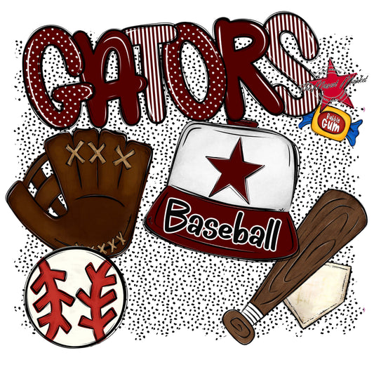 Gators Baseball Spirit-Maroon