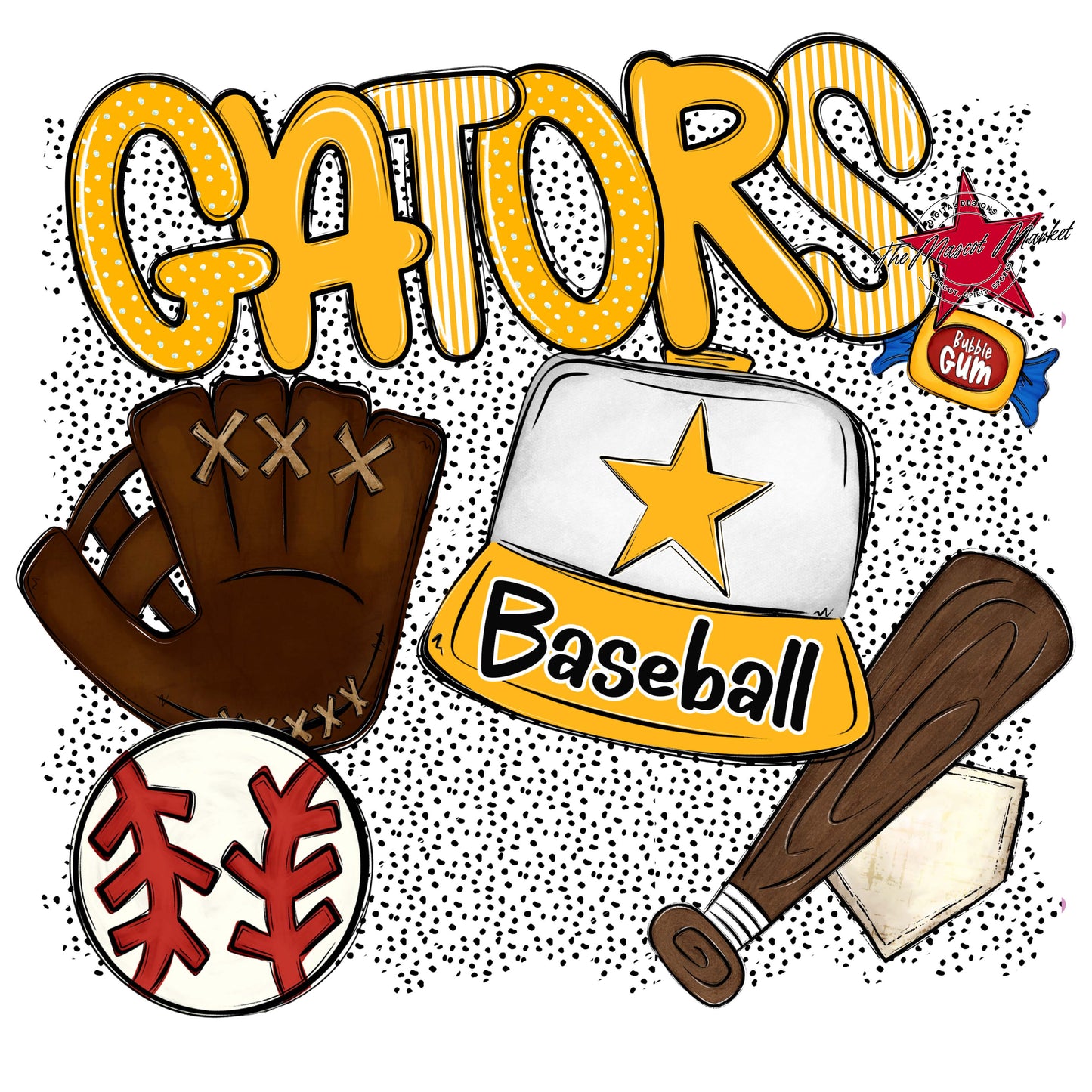 Gators Baseball Spirit-Yellow