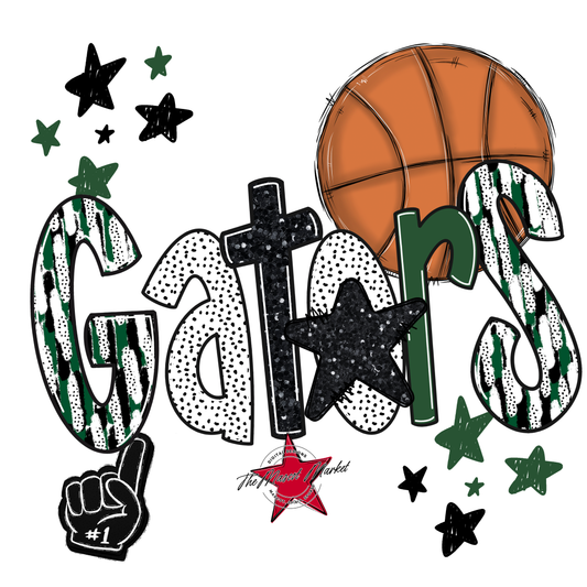 Gators Basketball Scrape-Green