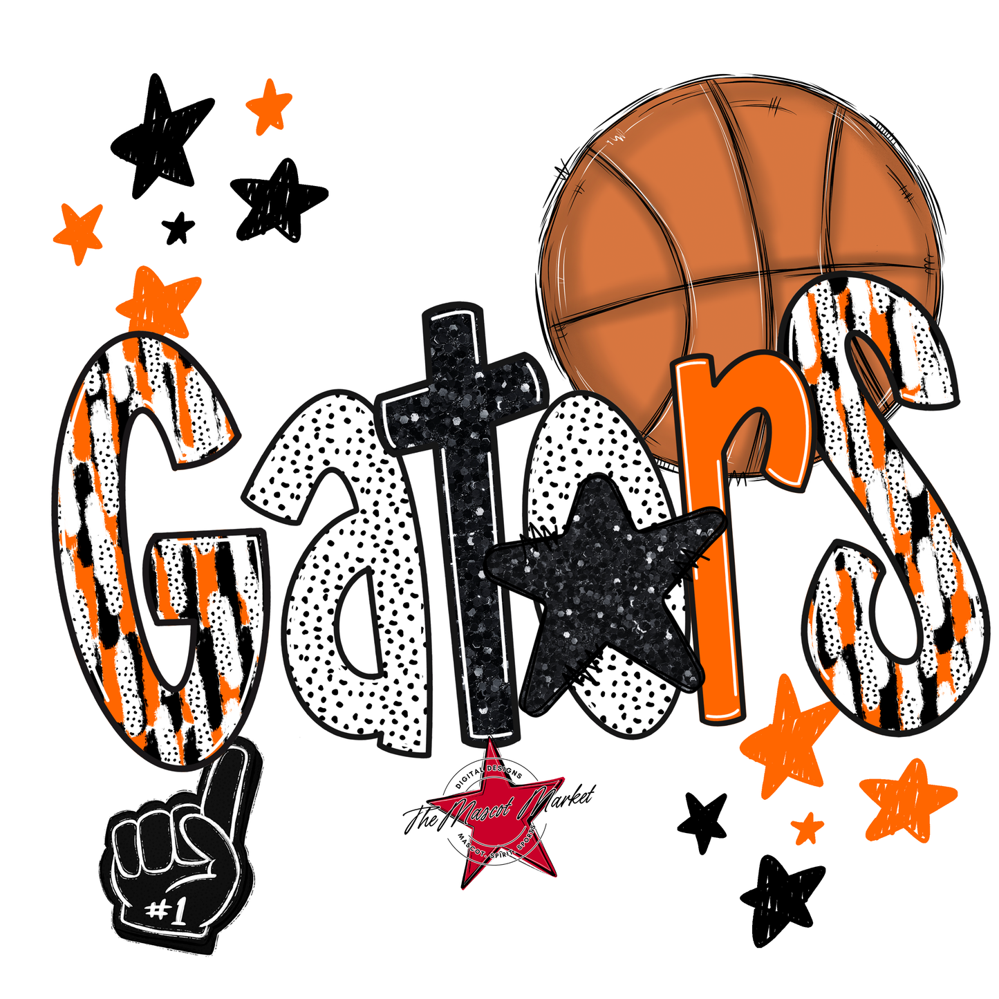 Gators Basketball Scrape-Orange