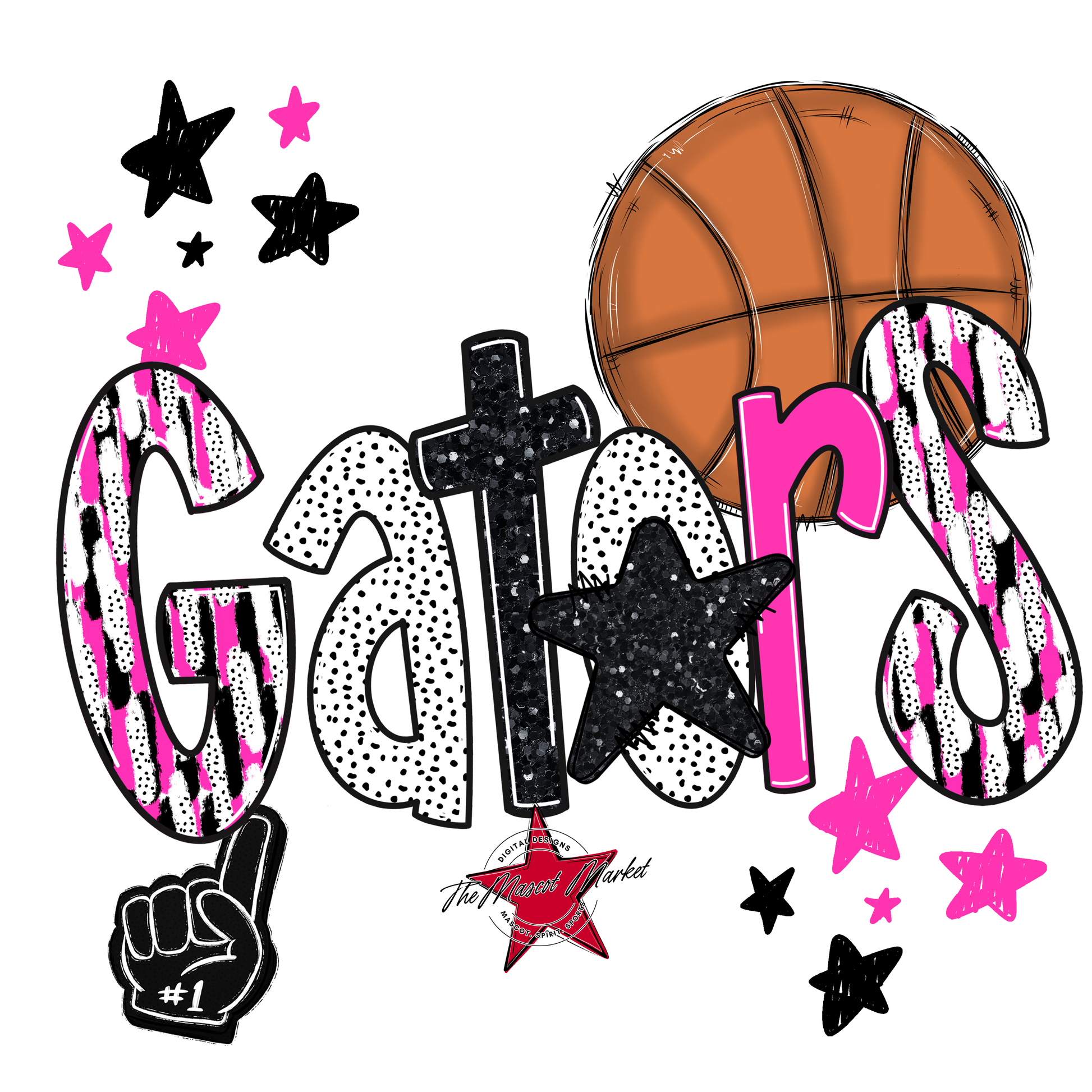 Gators Basketball Scrape-Pink