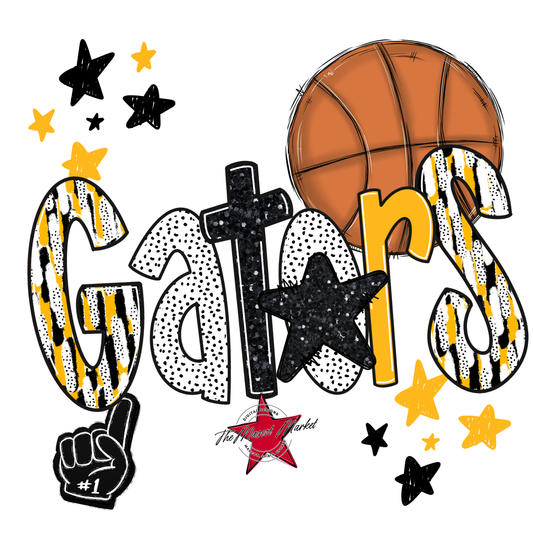 Gators Basketball Scrape-Yellow