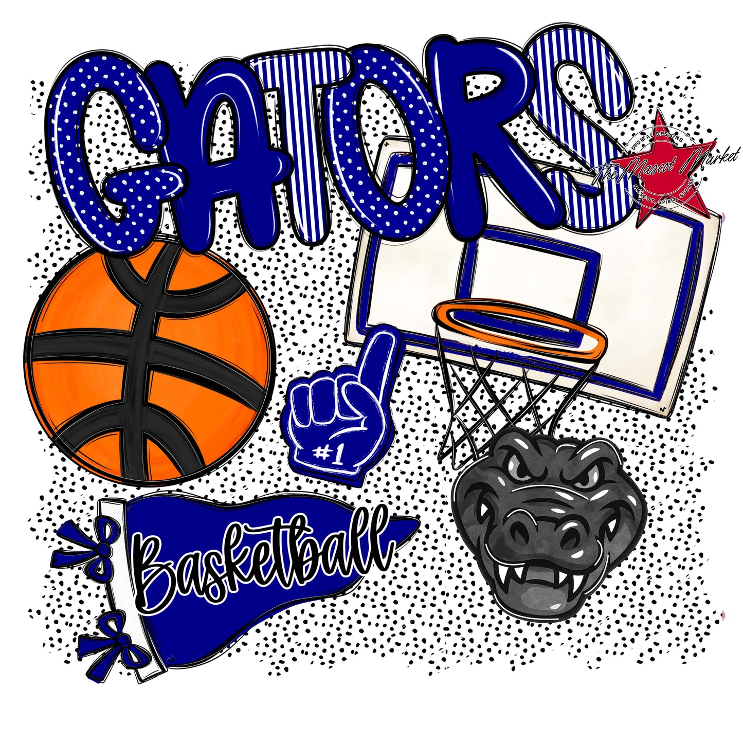 Gators Basketball Spirit-Blue