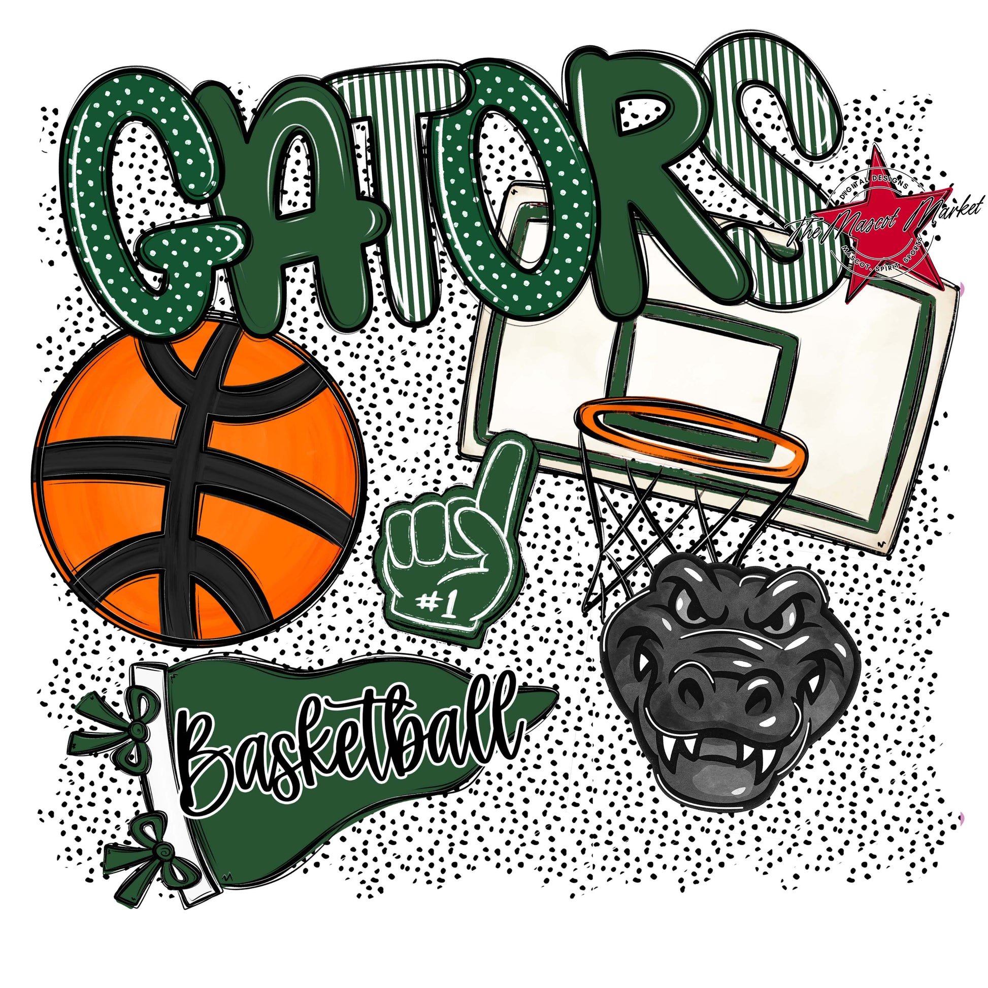 Gators Basketball Spirit-Green