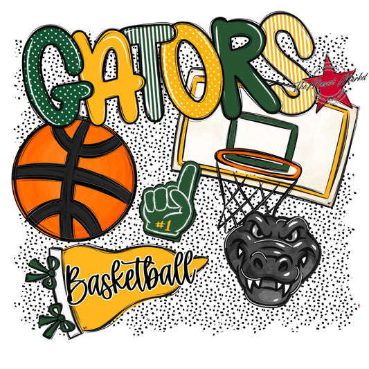 Gators Basketball Spirit-Green & Yellow