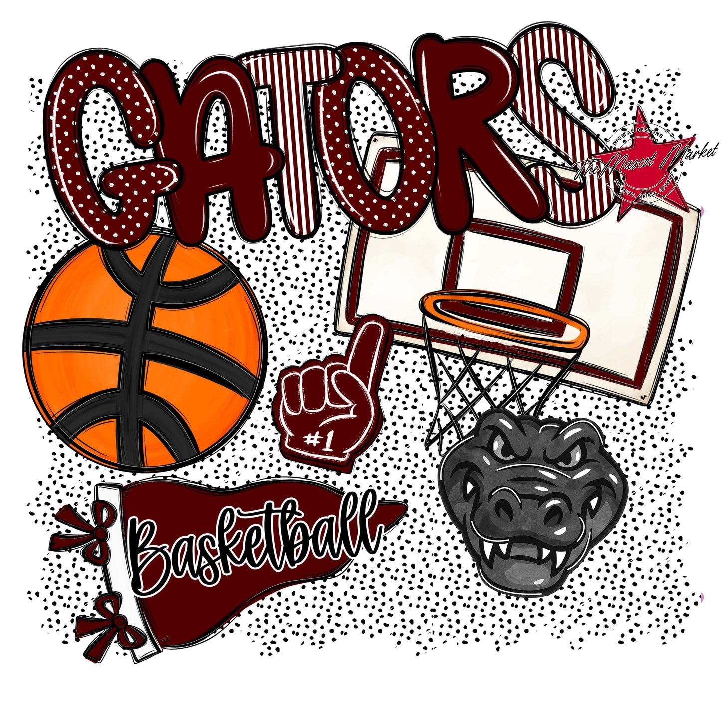 Gators Basketball Spirit-Maroon