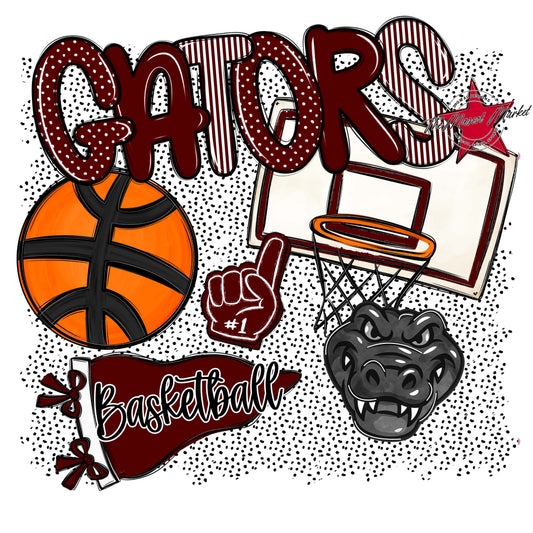 Gators Basketball Spirit-Maroon