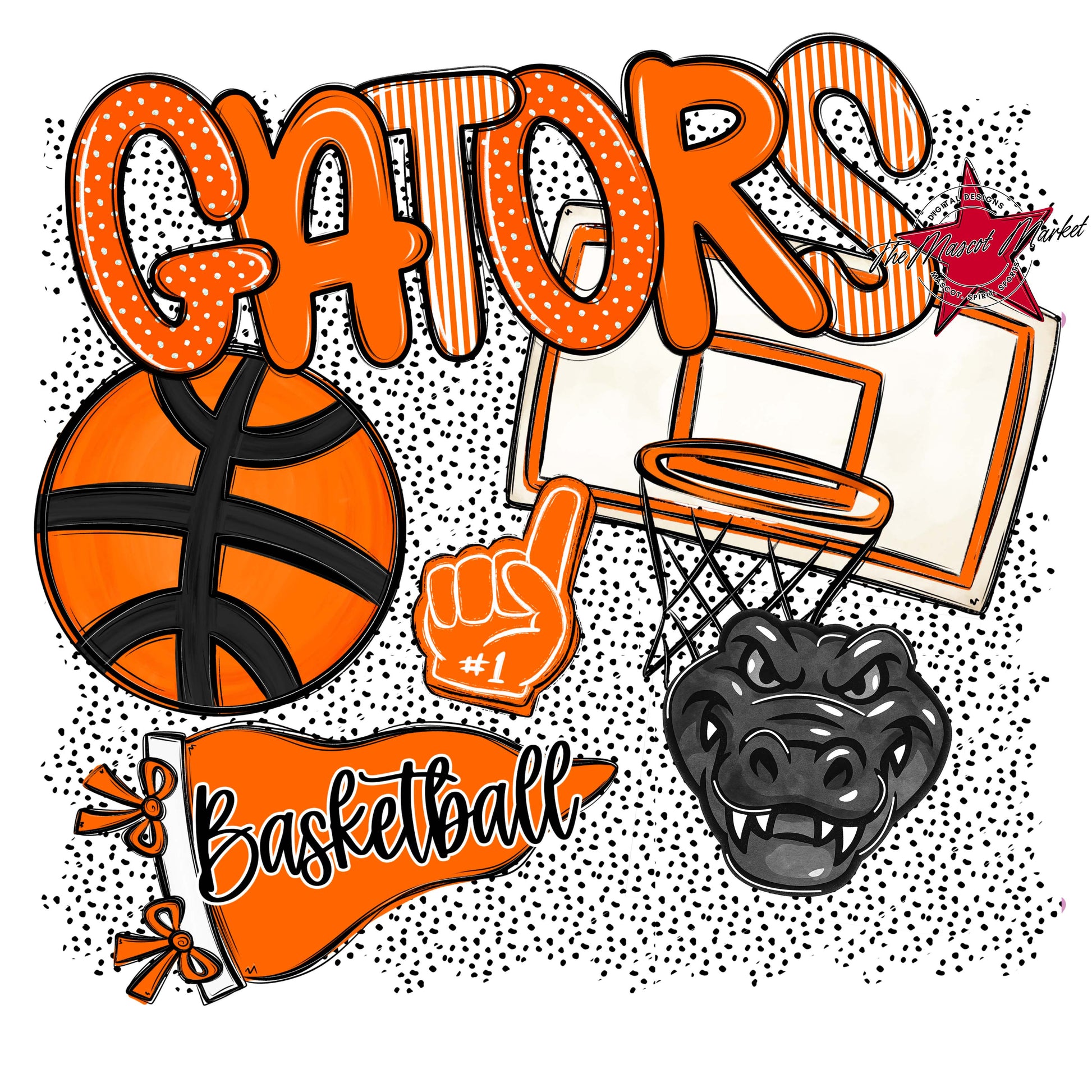 Gators Basketball Spirit-Orange
