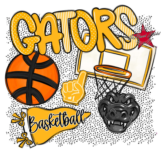 Gators Basketball Spirit-Yellow