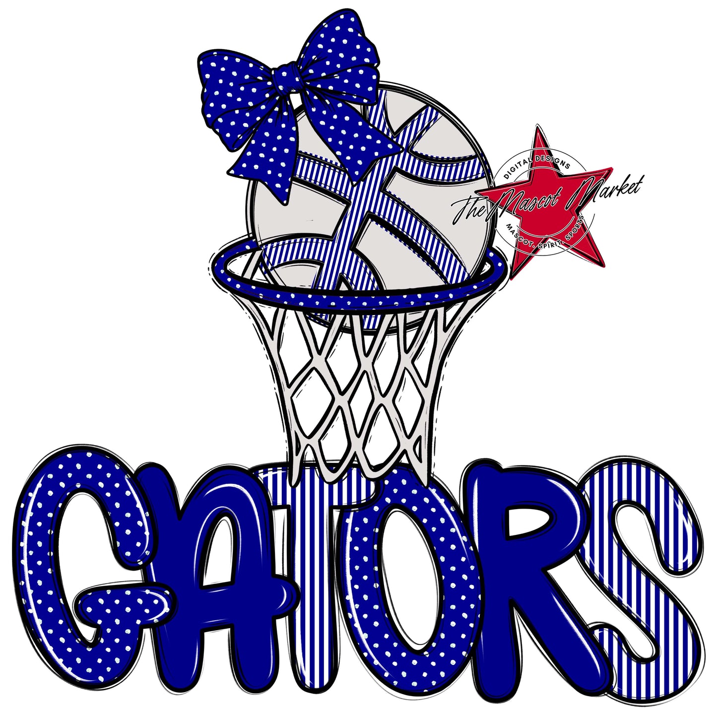 Gators Basketball Spirit Design-Blue