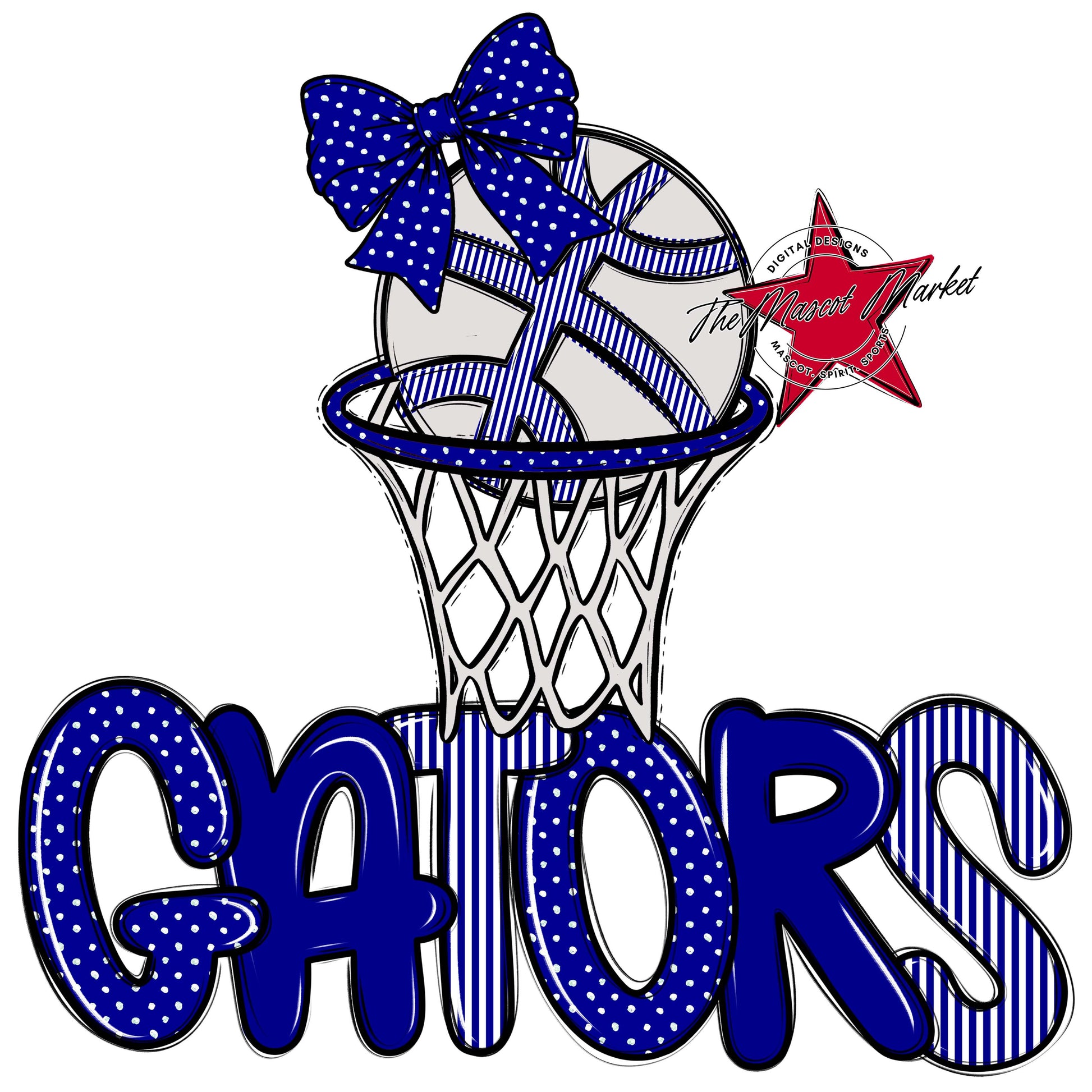 Gators Basketball Spirit Design-Blue