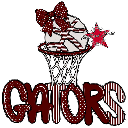 Gators Basketball Spirit Design-Maroon