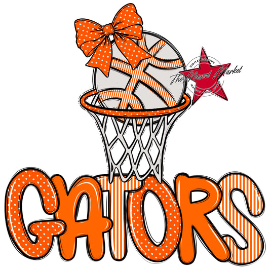 Gators Basketball Spirit Design-Orange