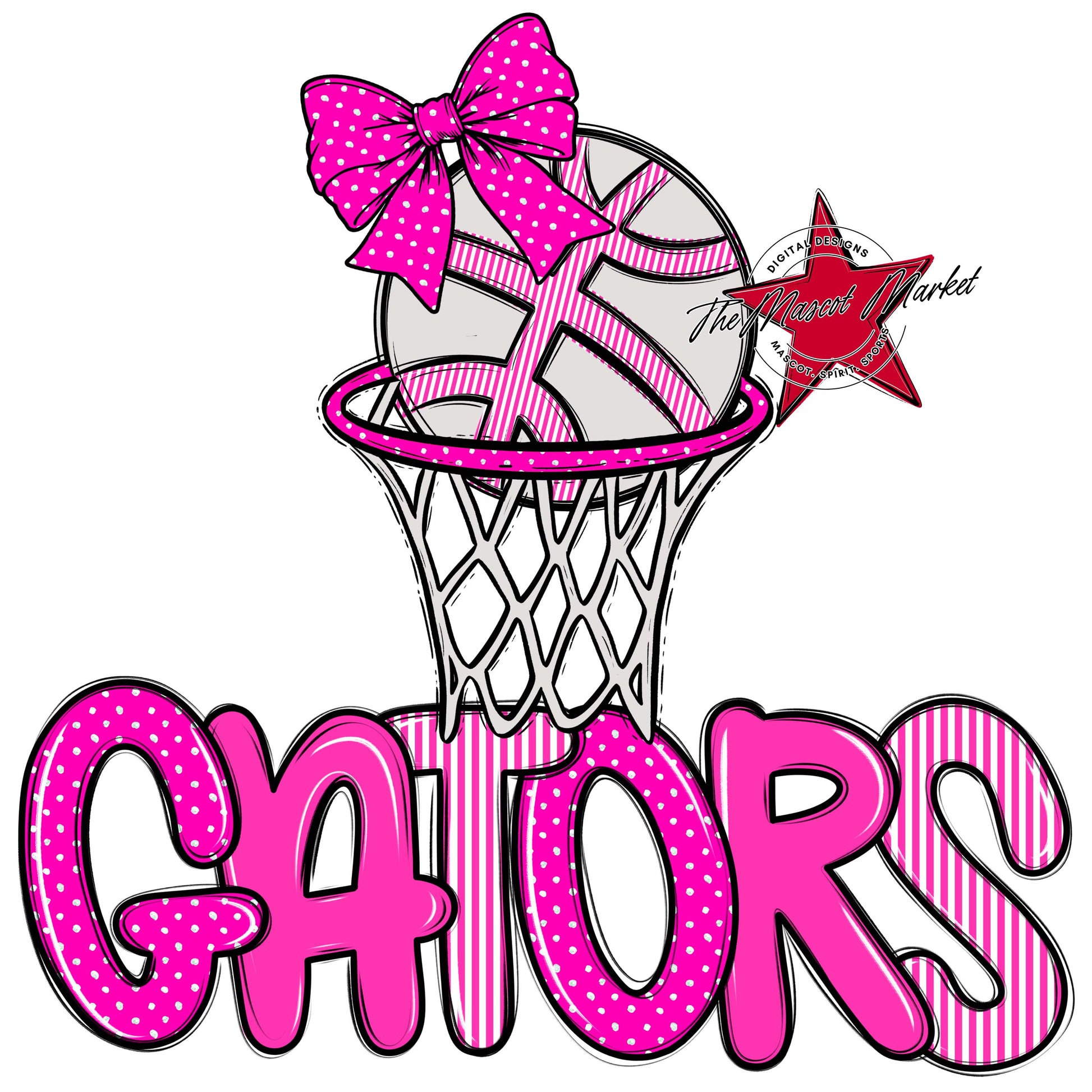 Gators Basketball Spirit Design-Pink