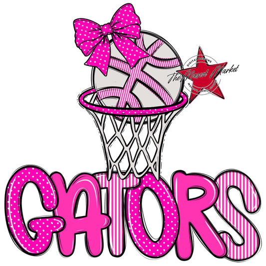 Gators Basketball Spirit Design-Pink