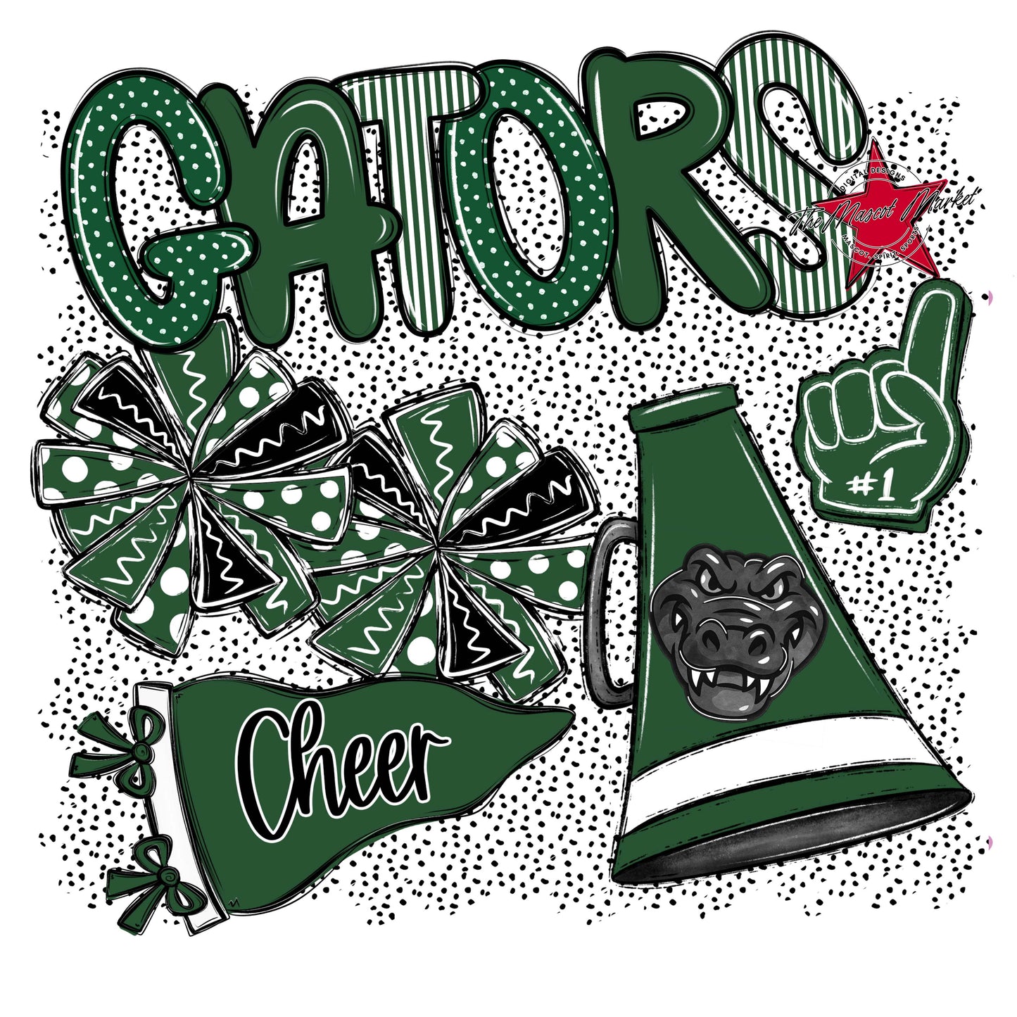 Gators Cheer Spirit-Green