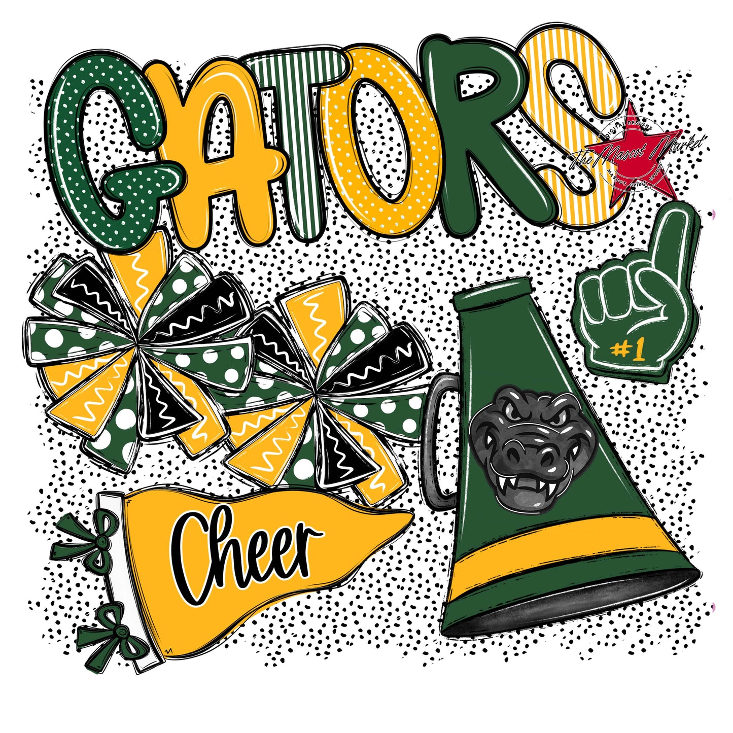 Gators Cheer Spirit-Green & Yellow