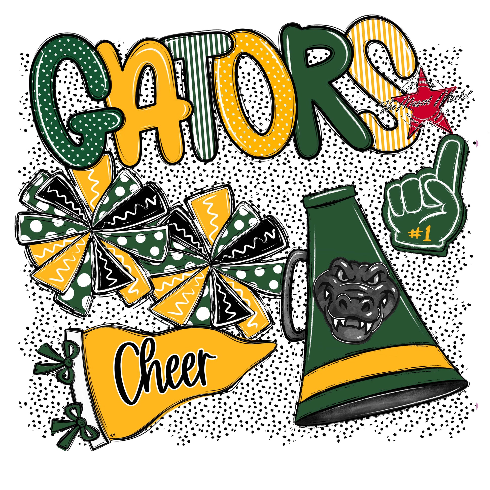 Gators Cheer Spirit-Green & Yellow