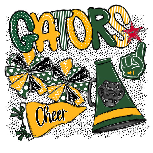 Gators Cheer Spirit-Green & Yellow