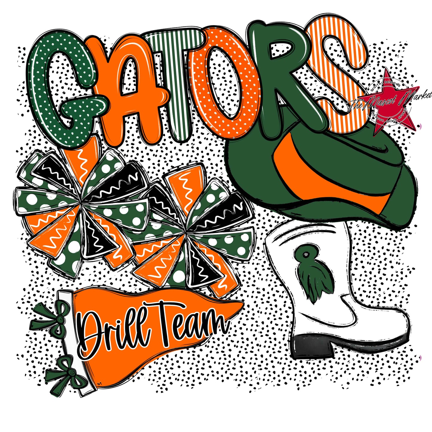 Gators Drillteam Spirit-Green & Orange