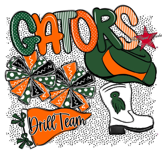 Gators Drillteam Spirit-Green & Orange