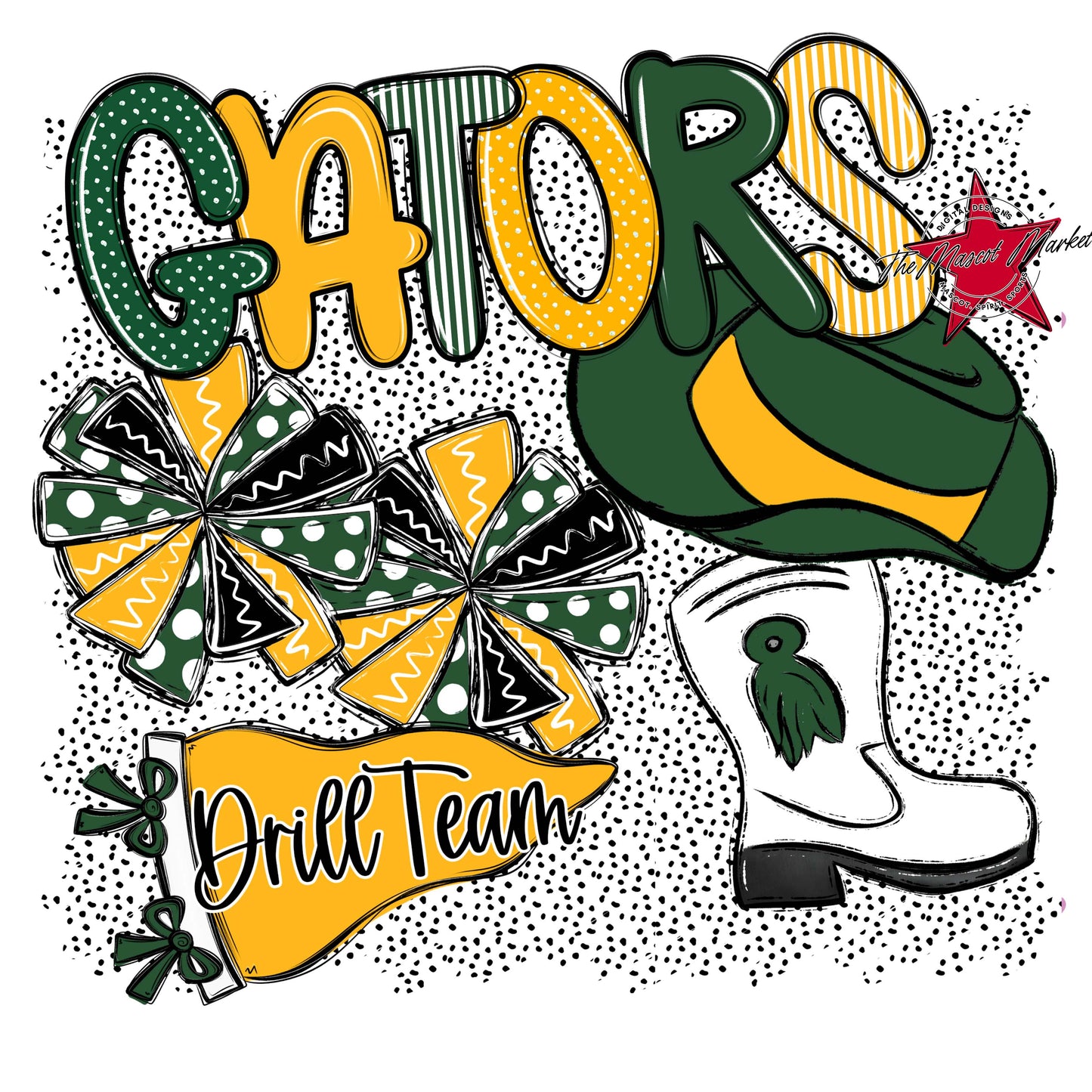 Gators Drillteam Spirit-Green & Yellow
