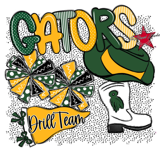 Gators Drillteam Spirit-Green & Yellow