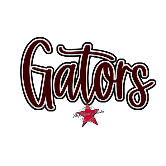 Gators Faux Chenille Patch-Maroon