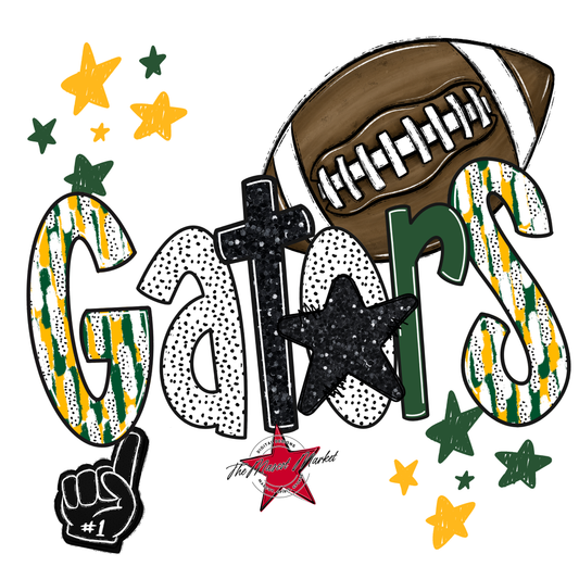 Gators Football Scrape-Green-Yellow