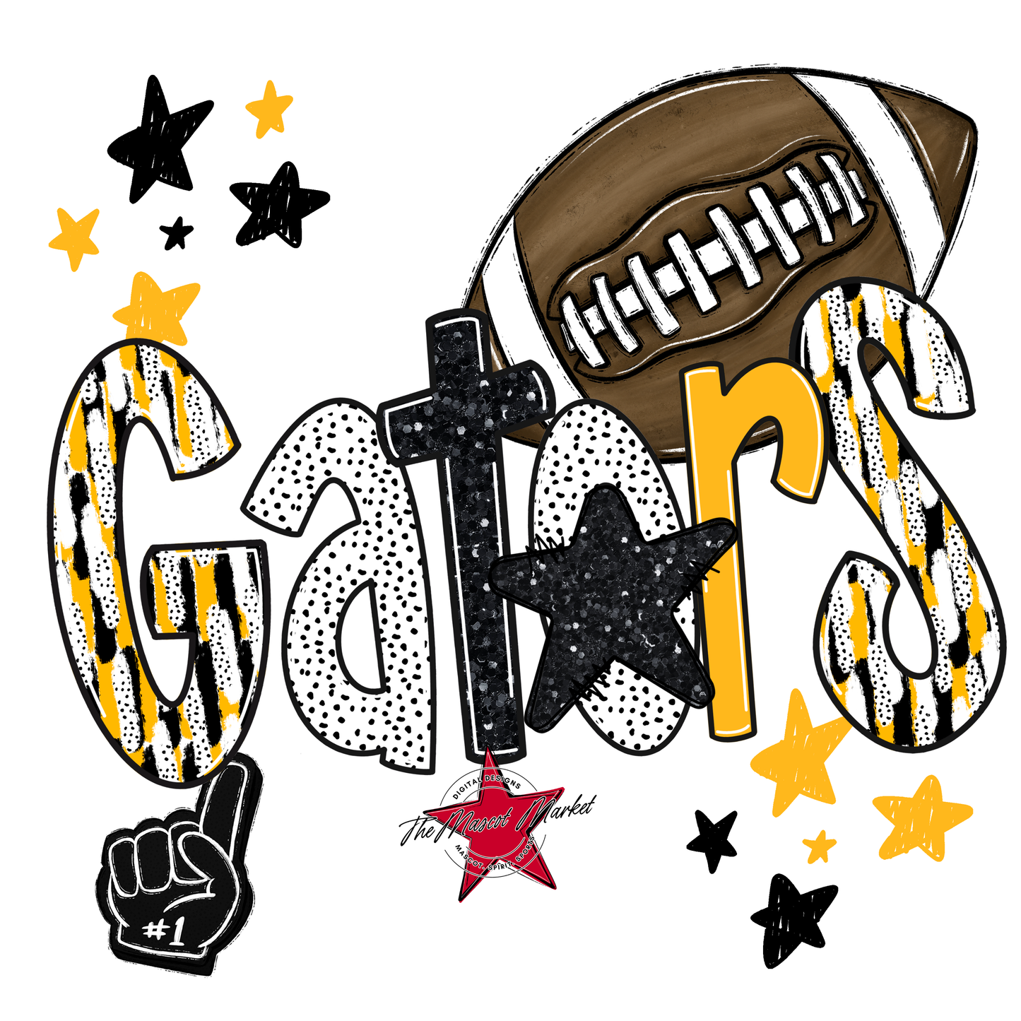 Gators Football Scrape-Yellow