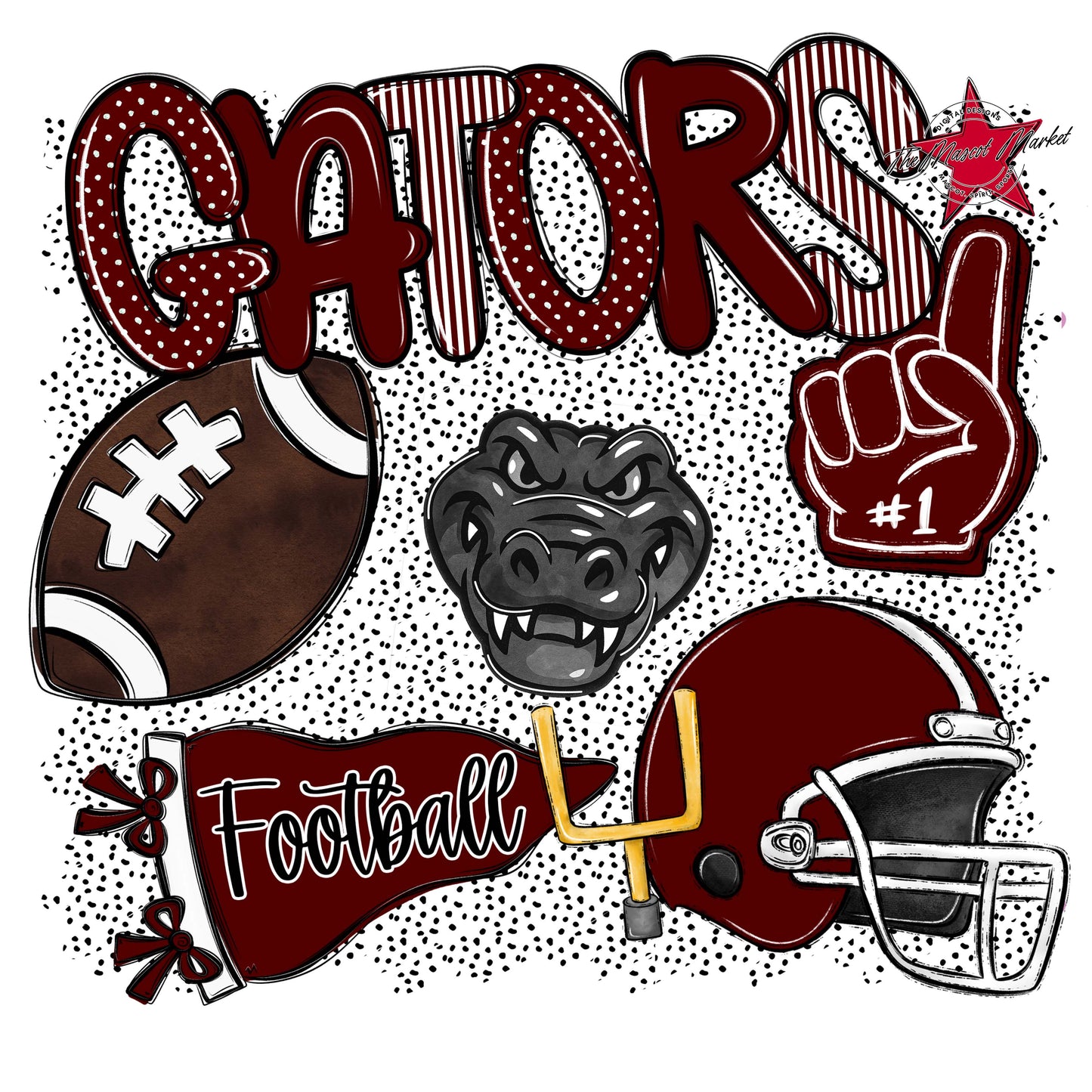 Gators Football Spirit-Maroon