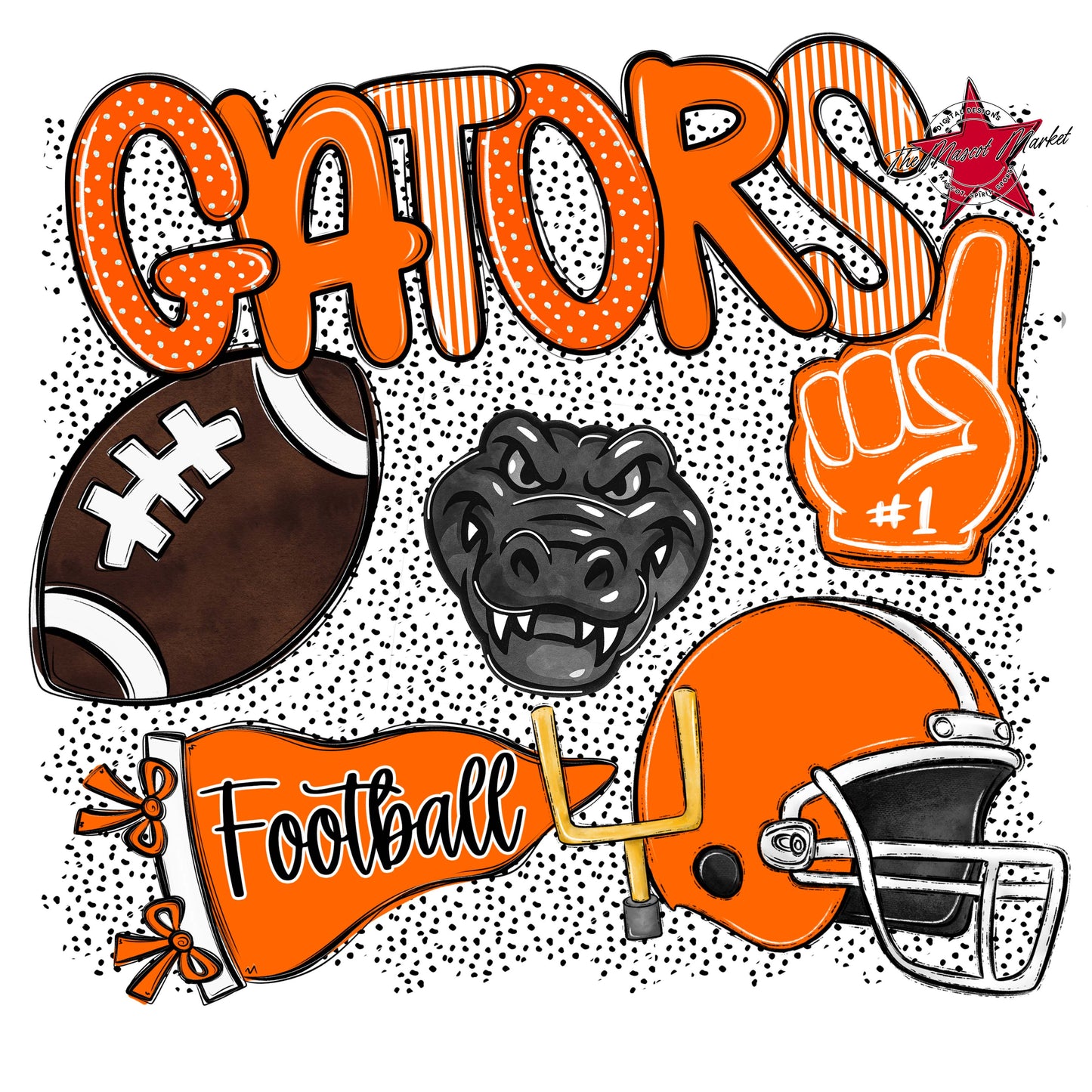 Gators Football Spirit-Orange