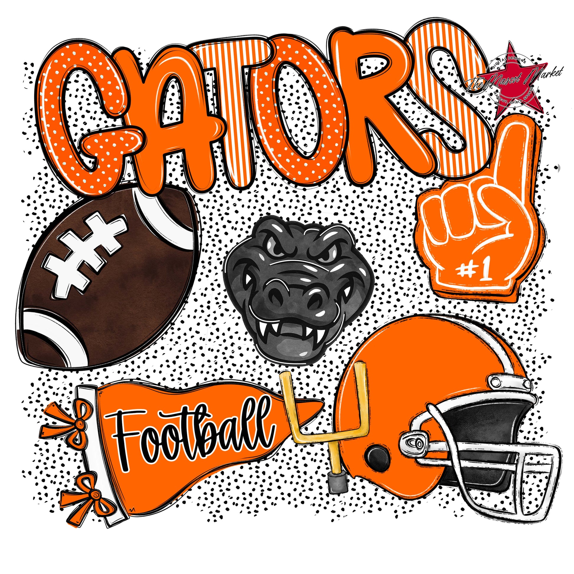 Gators Football Spirit-Orange