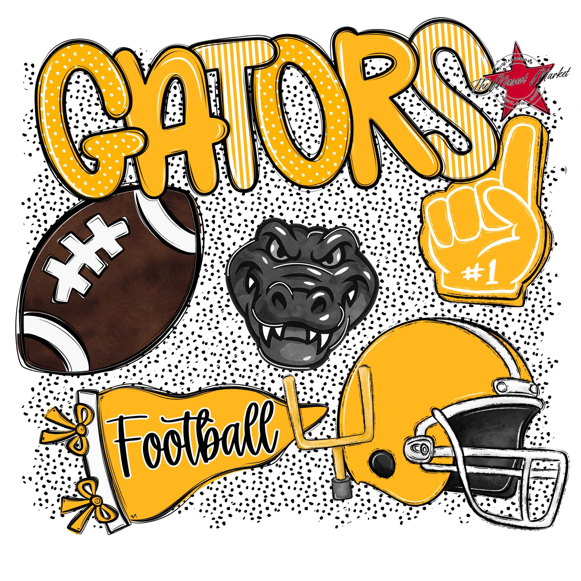 Gators Football Spirit-Yellow