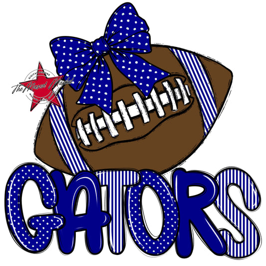 Gators Football Spirit Design-Blue